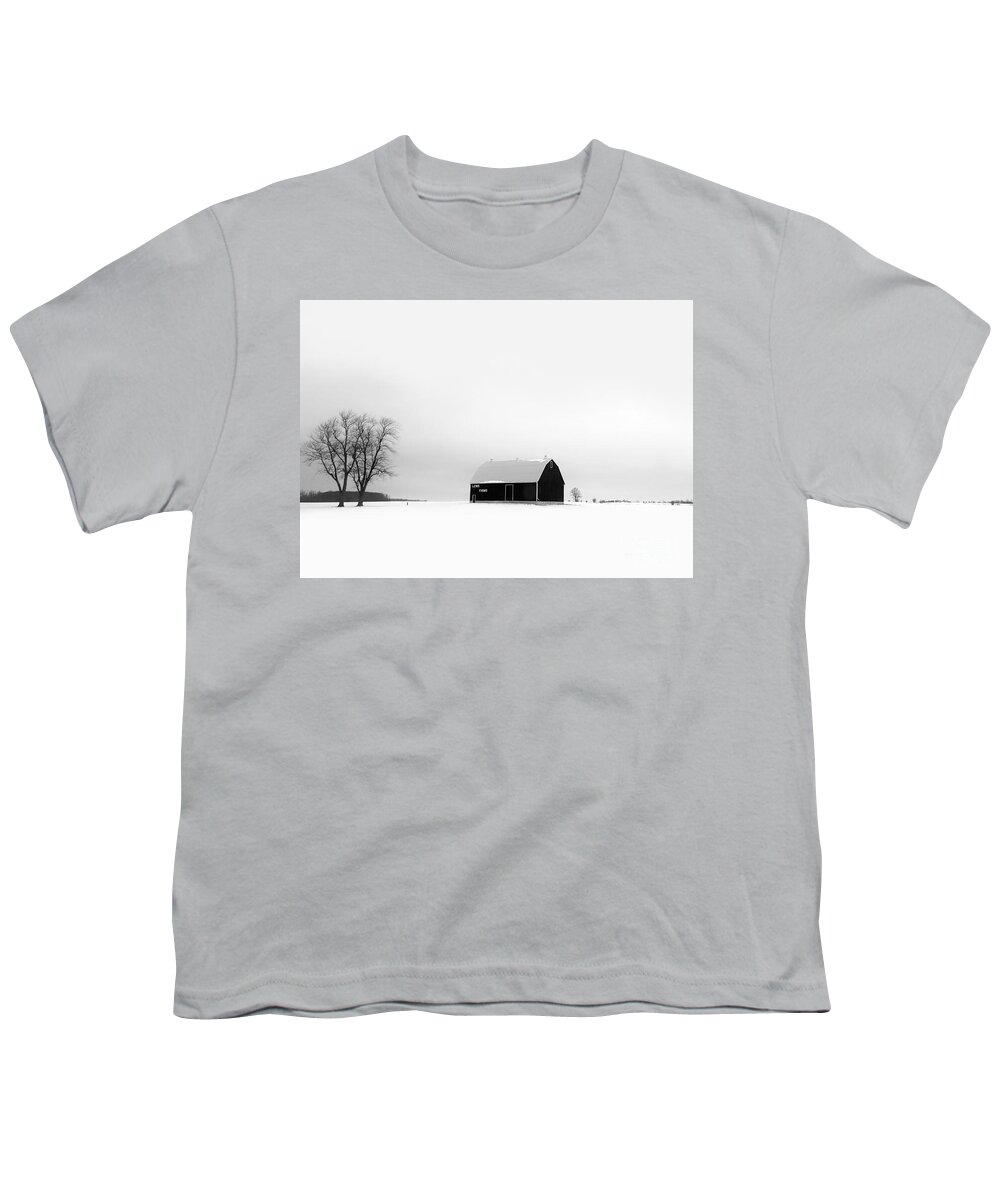 Black Youth T-Shirt featuring the photograph Countryside Barn by Diana Rajala