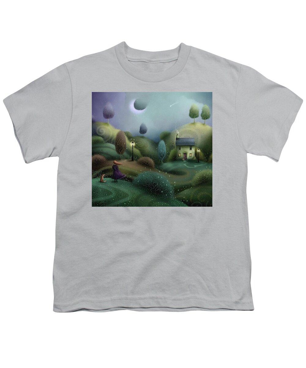 Wildlife Youth T-Shirt featuring the painting Daughter Fox by Joe Gilronan