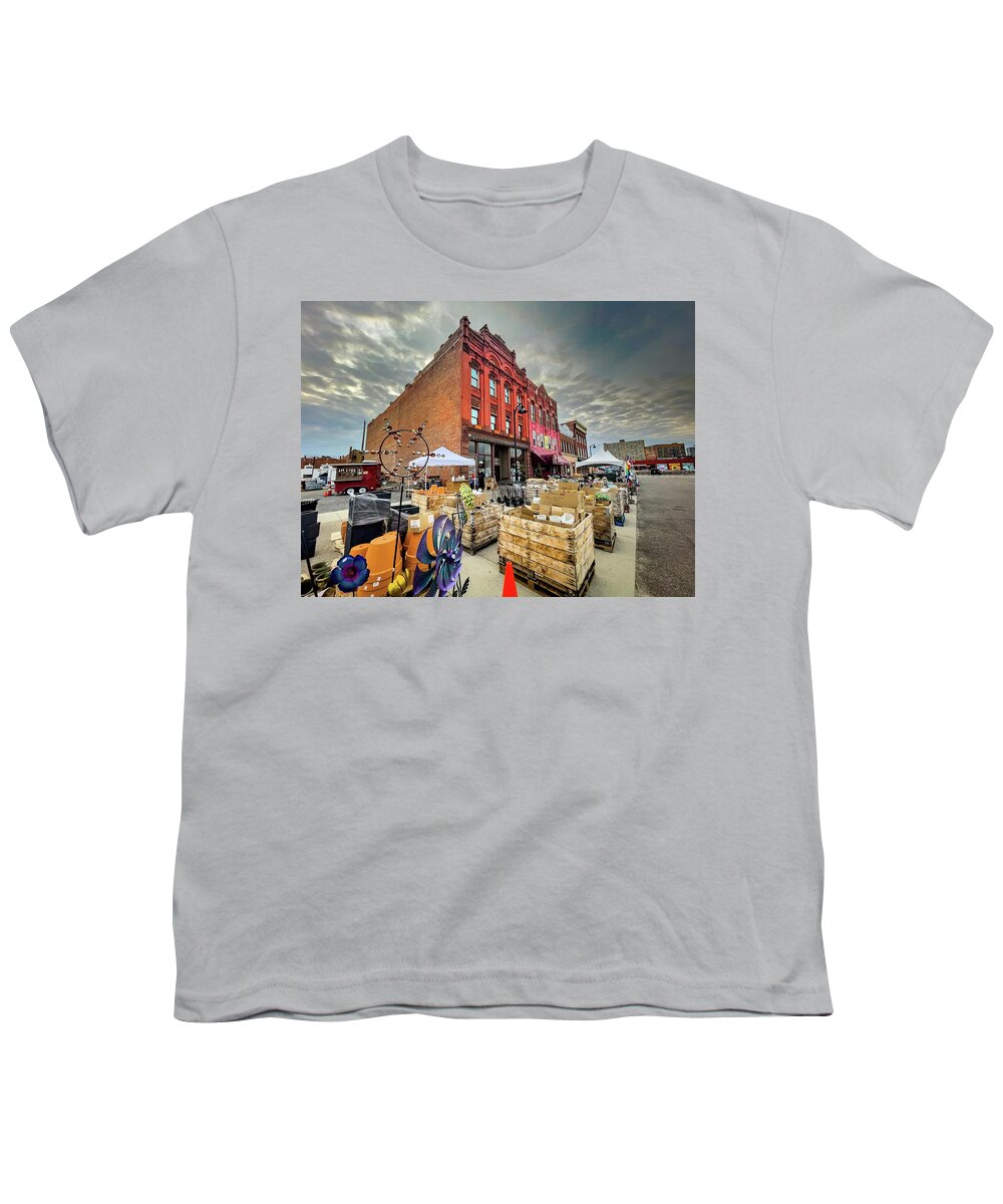 Detroit Youth T-Shirt featuring the photograph Eastern Market Corner IMG_9377 Detroit Michigan by Michael Thomas