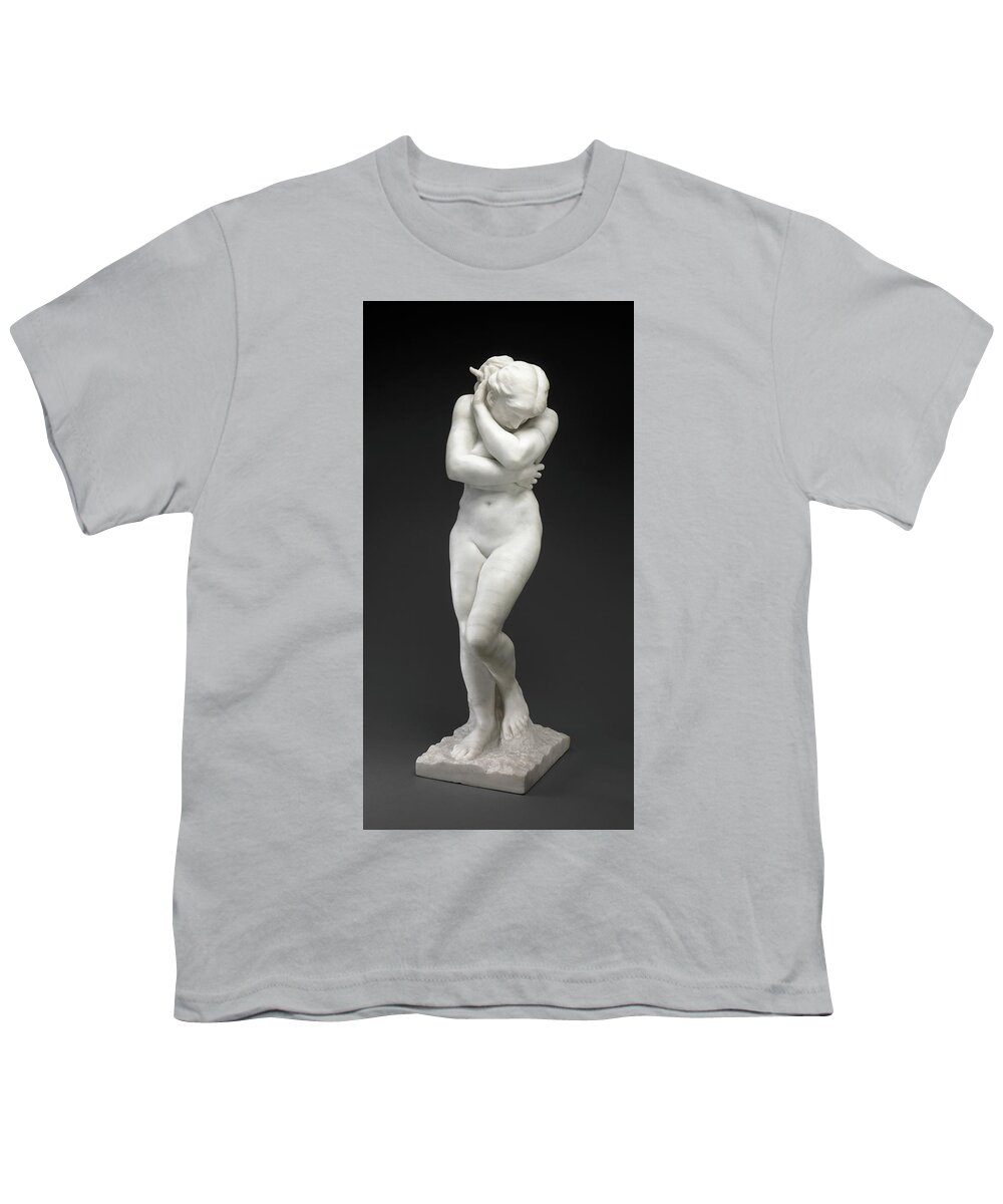 Auguste Rodin Youth T-Shirt featuring the painting Eve after the Fall by Auguste Rodin