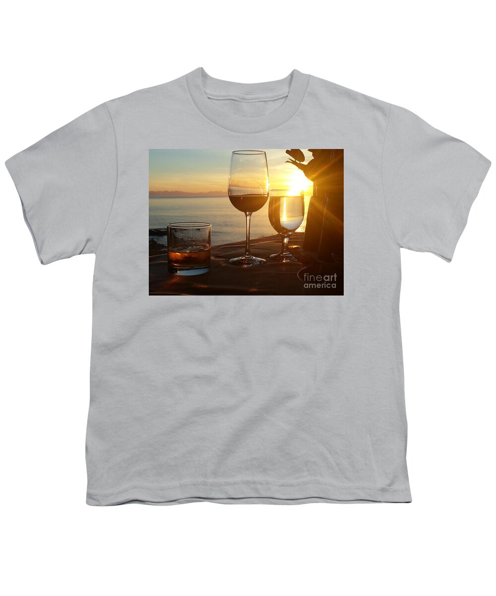 #lagunabeach #sunset #california #sprucewoodstudios Youth T-Shirt featuring the photograph Filtered Sunset by Charles C Vice