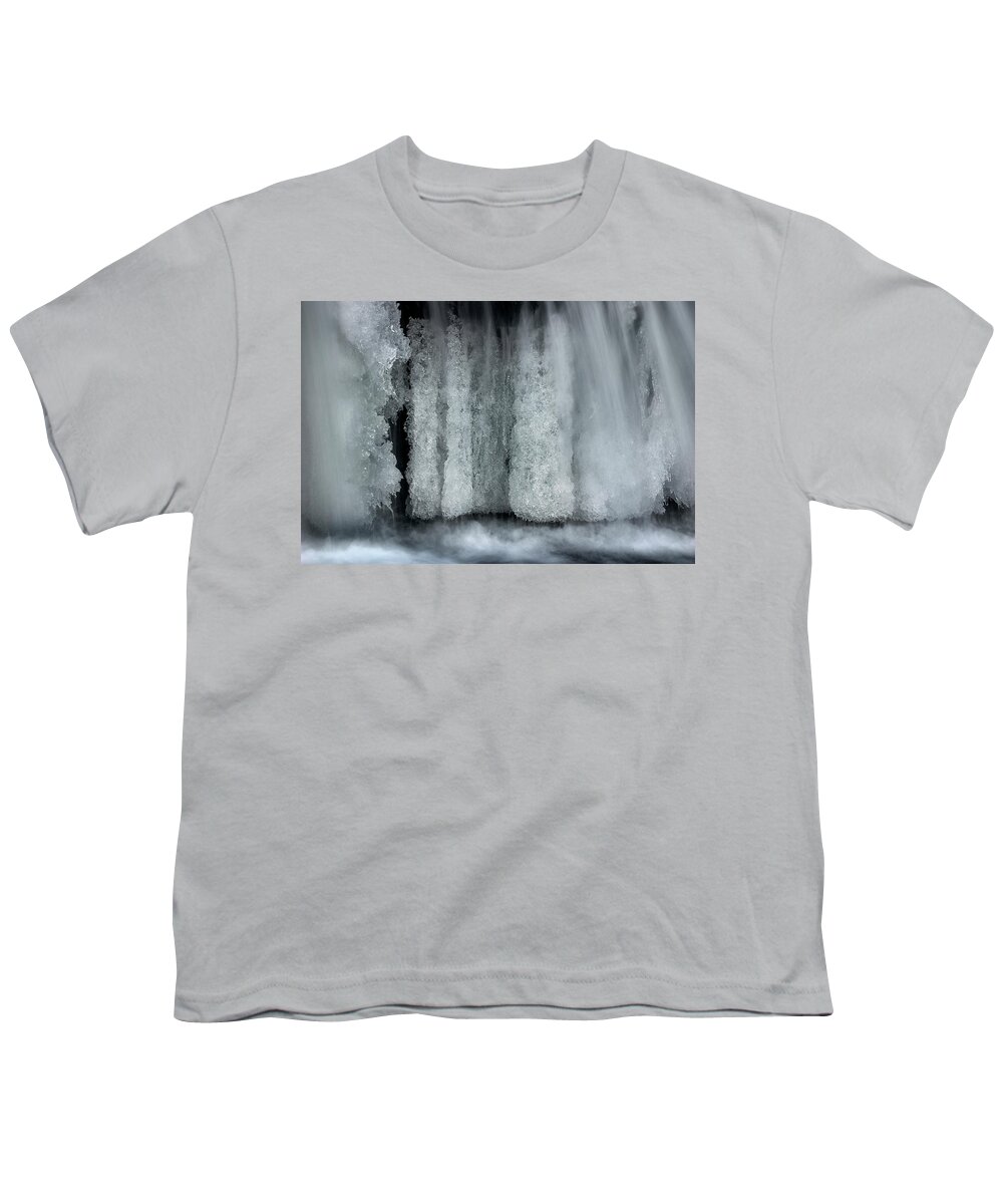 Frozen Waterfall Youth T-Shirt featuring the photograph Frozen waterfall by Olivier Parent