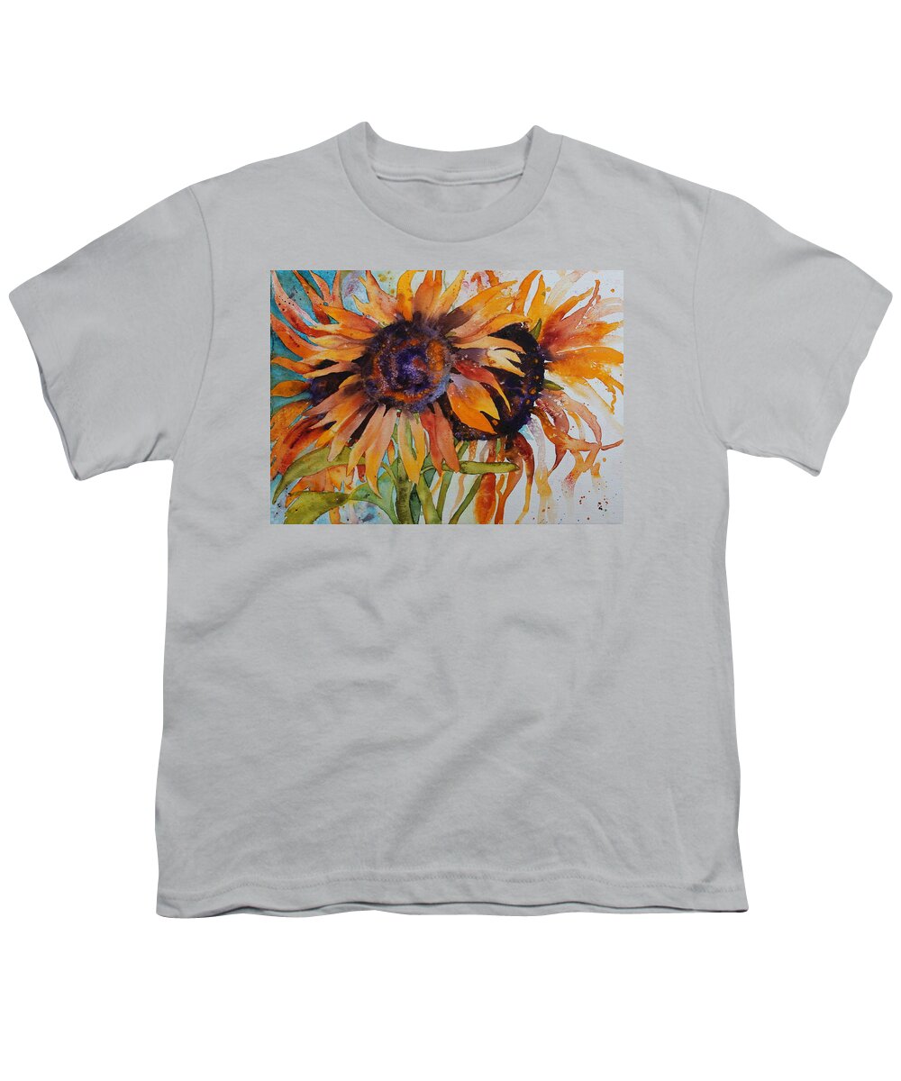 Sunflowers Youth T-Shirt featuring the painting Galaxy by Ruth Kamenev