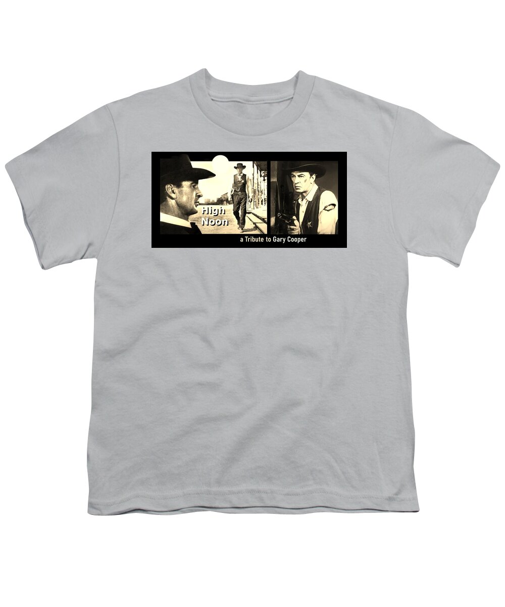 Gary Cooper Youth T-Shirt featuring the pyrography Gary Cooper by Hartmut Jager