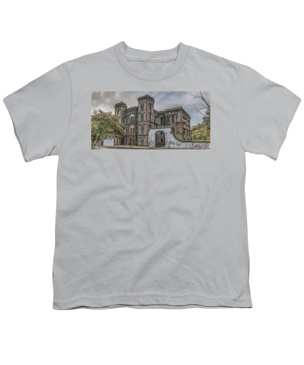 South Carolina Youth T-Shirt featuring the photograph Haunted Jail of Charleston, South Carolina by Marcy Wielfaert