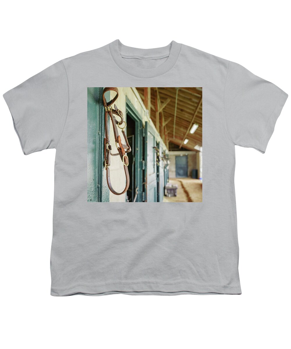 America Youth T-Shirt featuring the photograph Horse bridle by Alexey Stiop