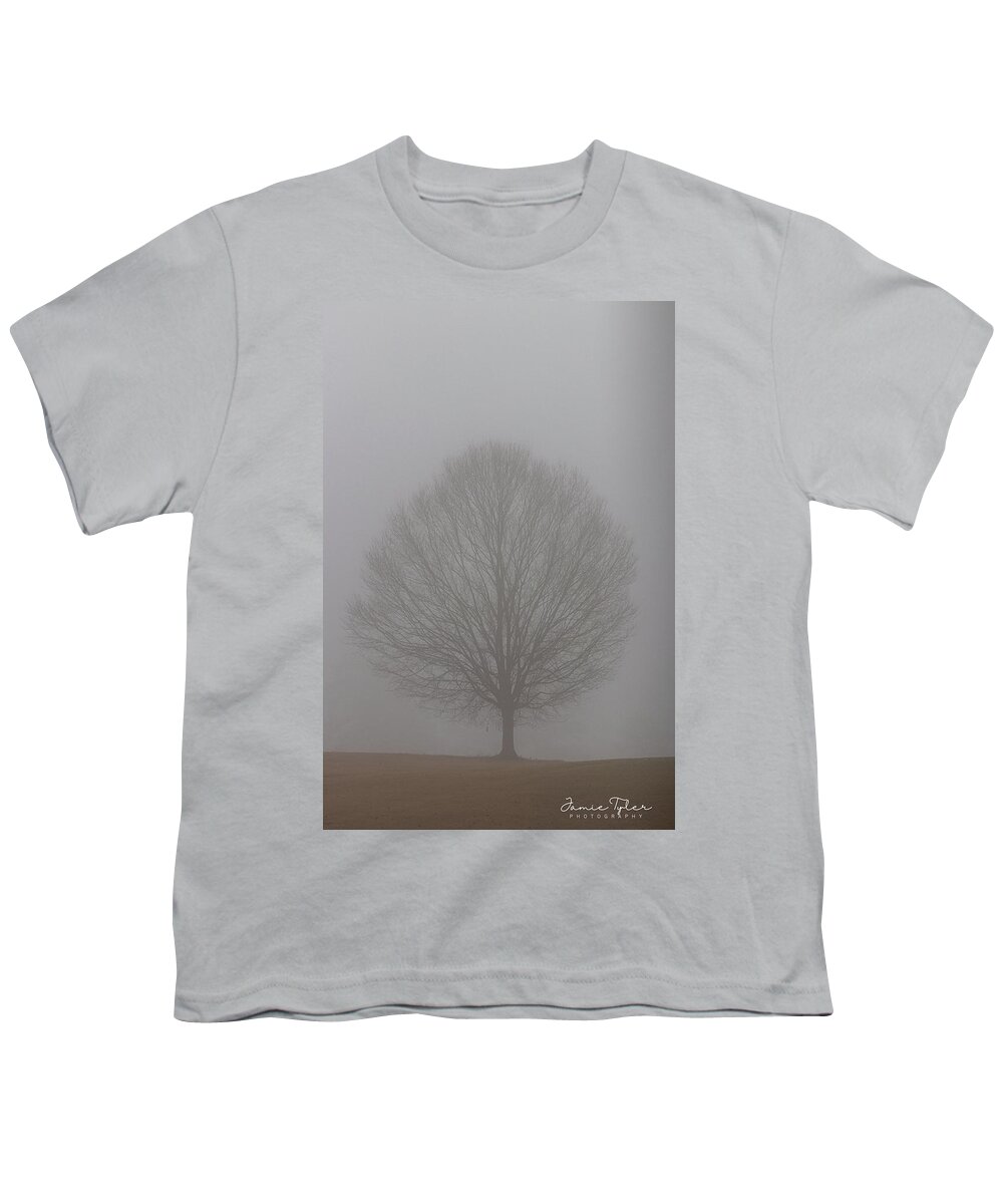Fog Youth T-Shirt featuring the photograph Into the fog by Jamie Tyler