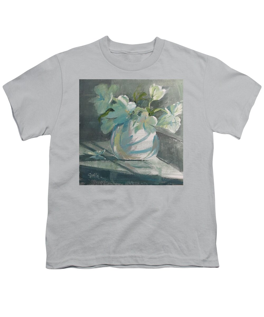 Floral Youth T-Shirt featuring the painting Kitchen Tulips by Sheila Romard