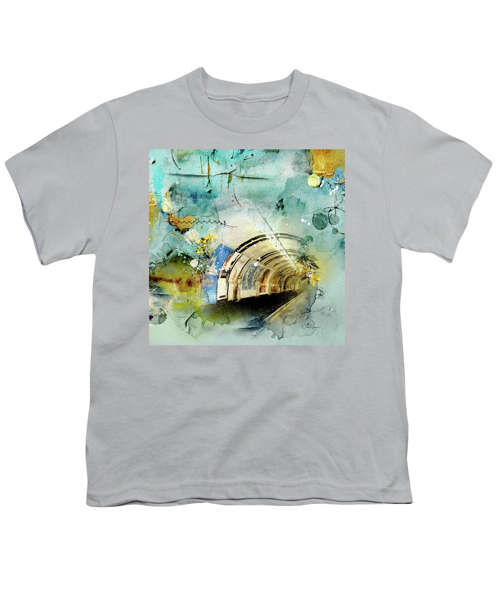 London Youth T-Shirt featuring the mixed media Looking For the Light by Nicky Jameson