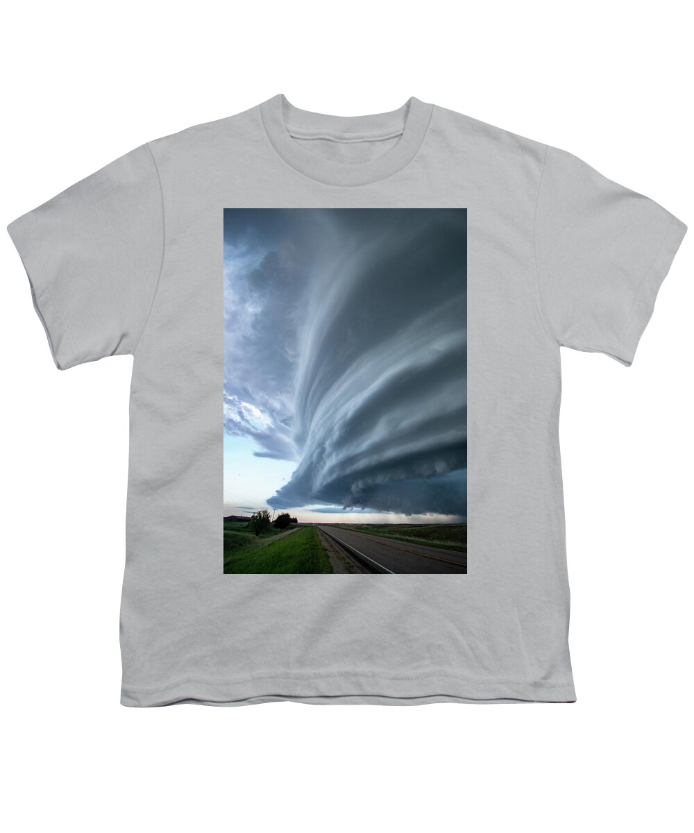 Mesocyclone Youth T-Shirt featuring the photograph Mesocyclone Vertical by Wesley Aston