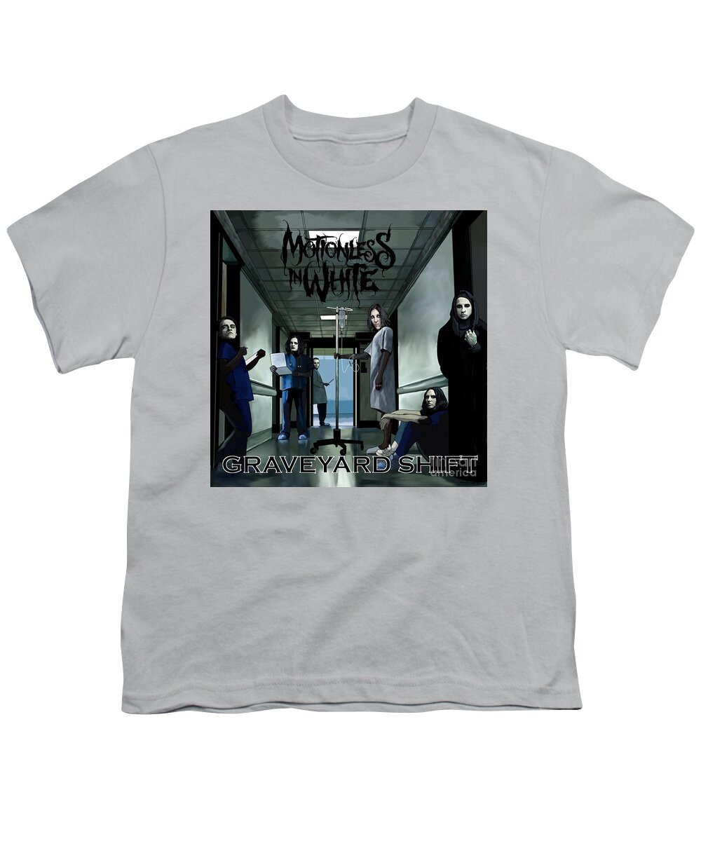 Motionless In White T Shirt Graveyard Shift Band Logo Official Mens Black  Size XL