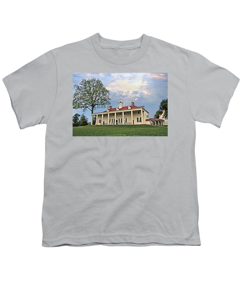 Historic Youth T-Shirt featuring the photograph Mount Vernon by DJ Florek