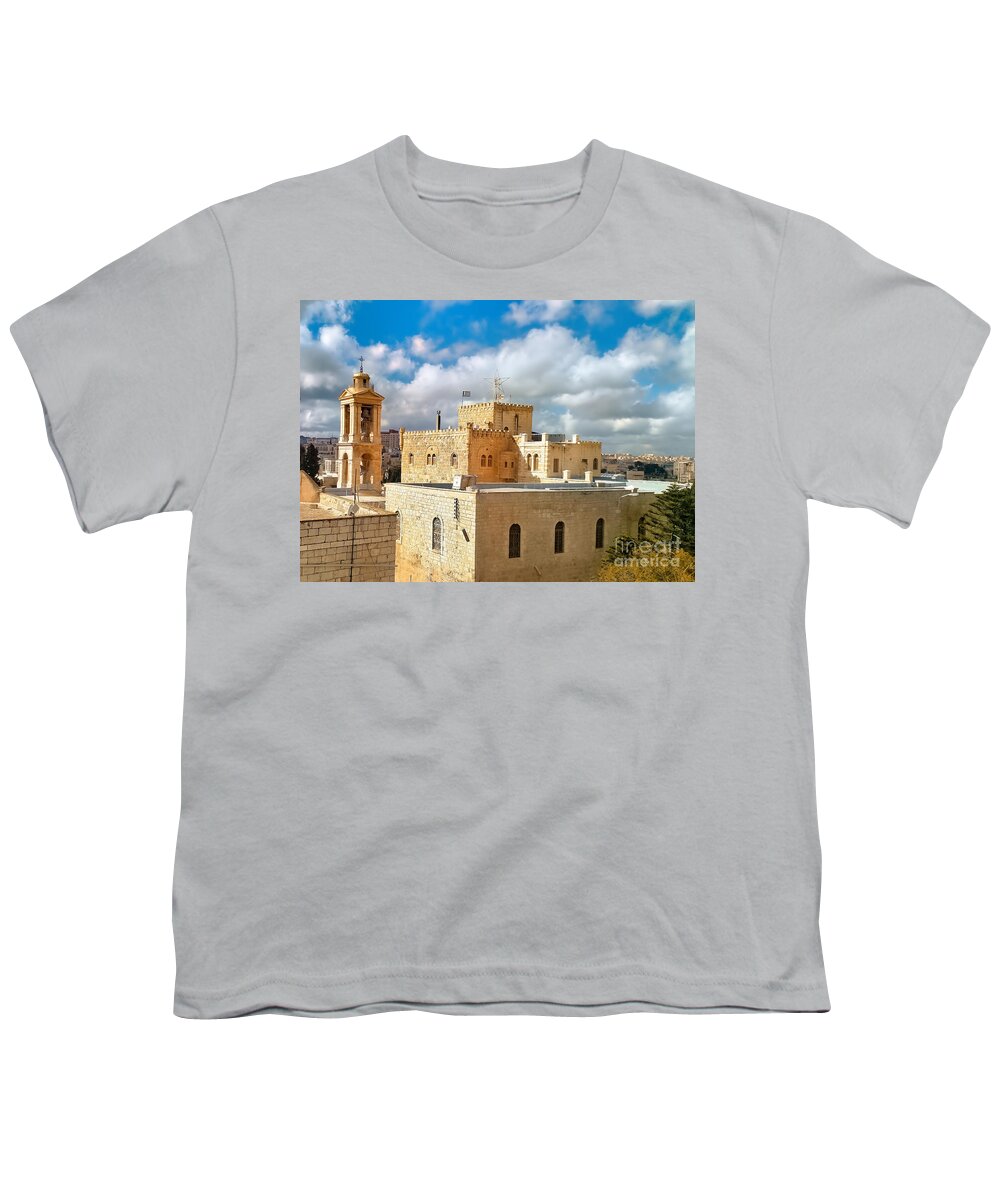 Religion Youth T-Shirt featuring the photograph Nativity Church from the Side by Munir Alawi