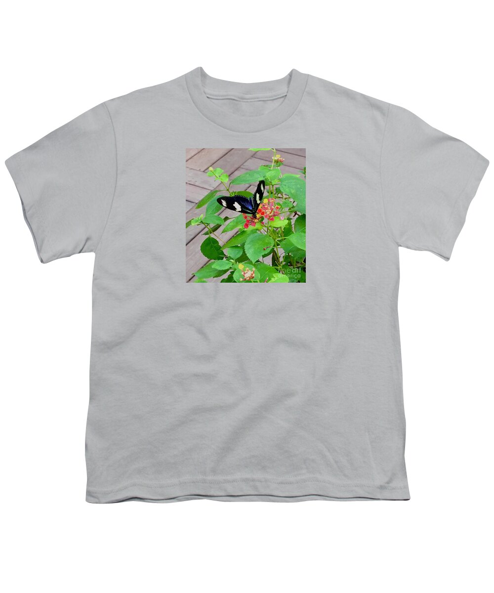 Butterfly Youth T-Shirt featuring the photograph Nectar by Kate Conaboy