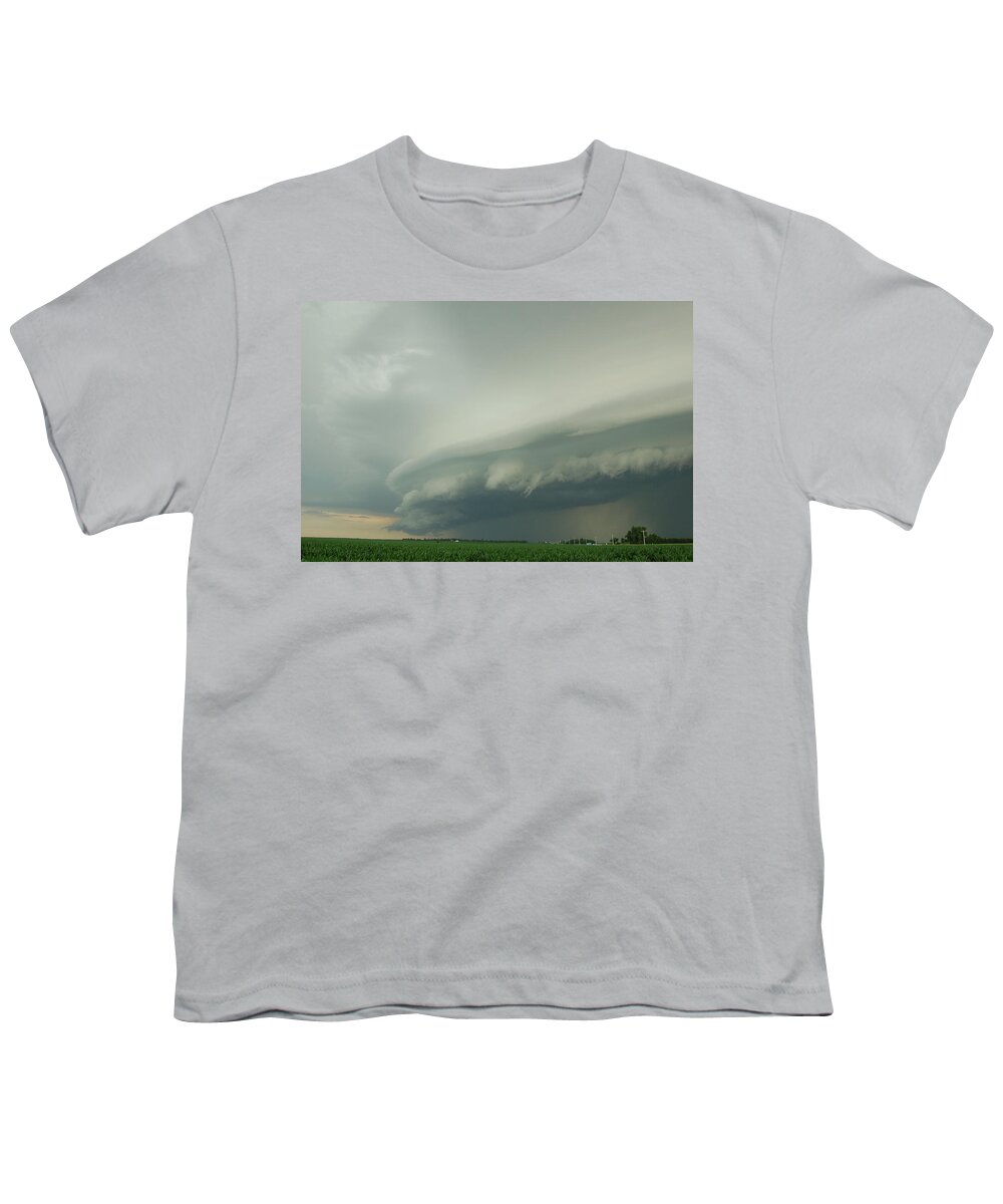Nebraskasc Youth T-Shirt featuring the photograph Ominous Nebraska Outflow 022 by NebraskaSC