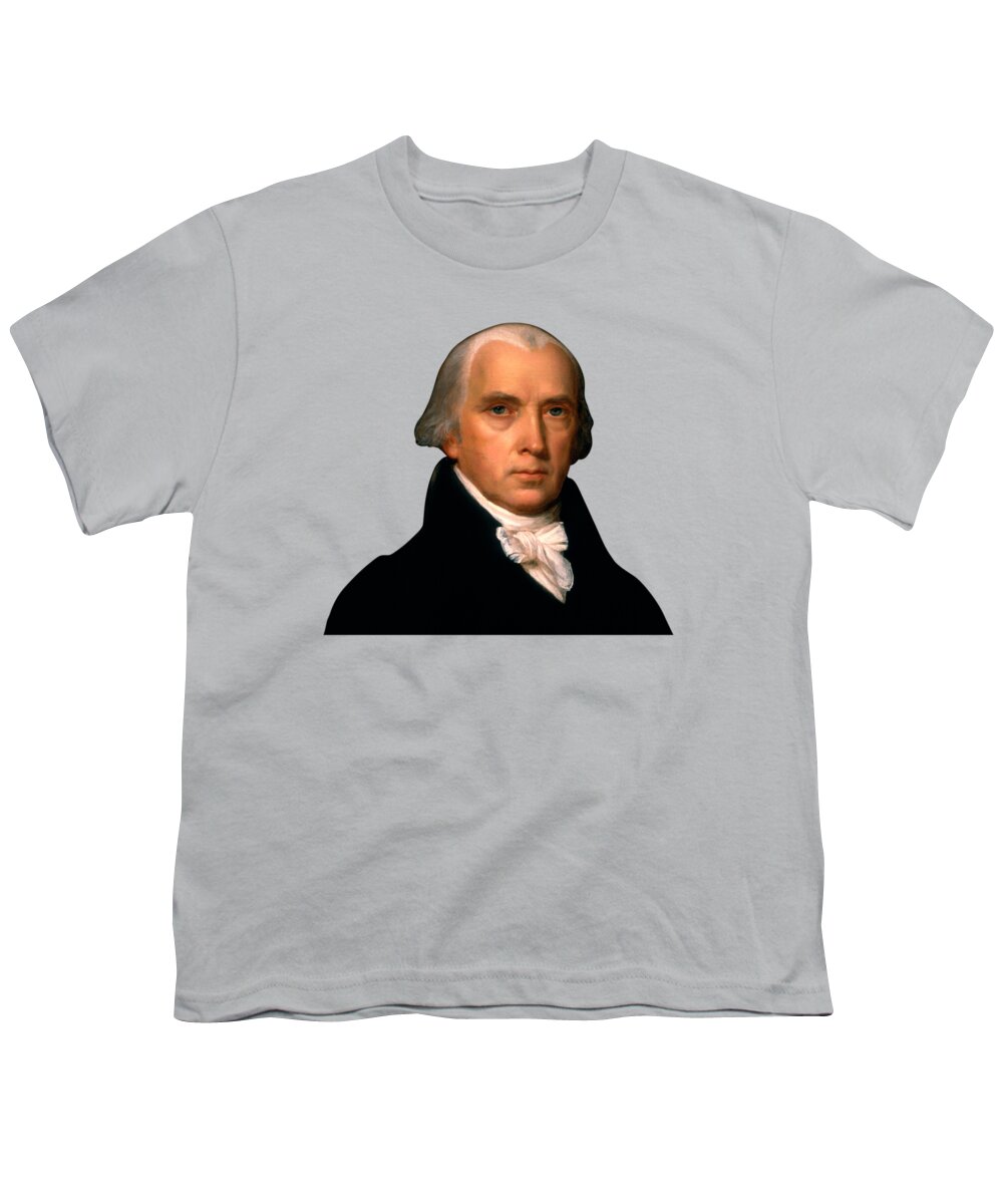 James Madison Youth T-Shirt featuring the painting President James Madison Portrait - John Vanderlyn by War Is Hell Store