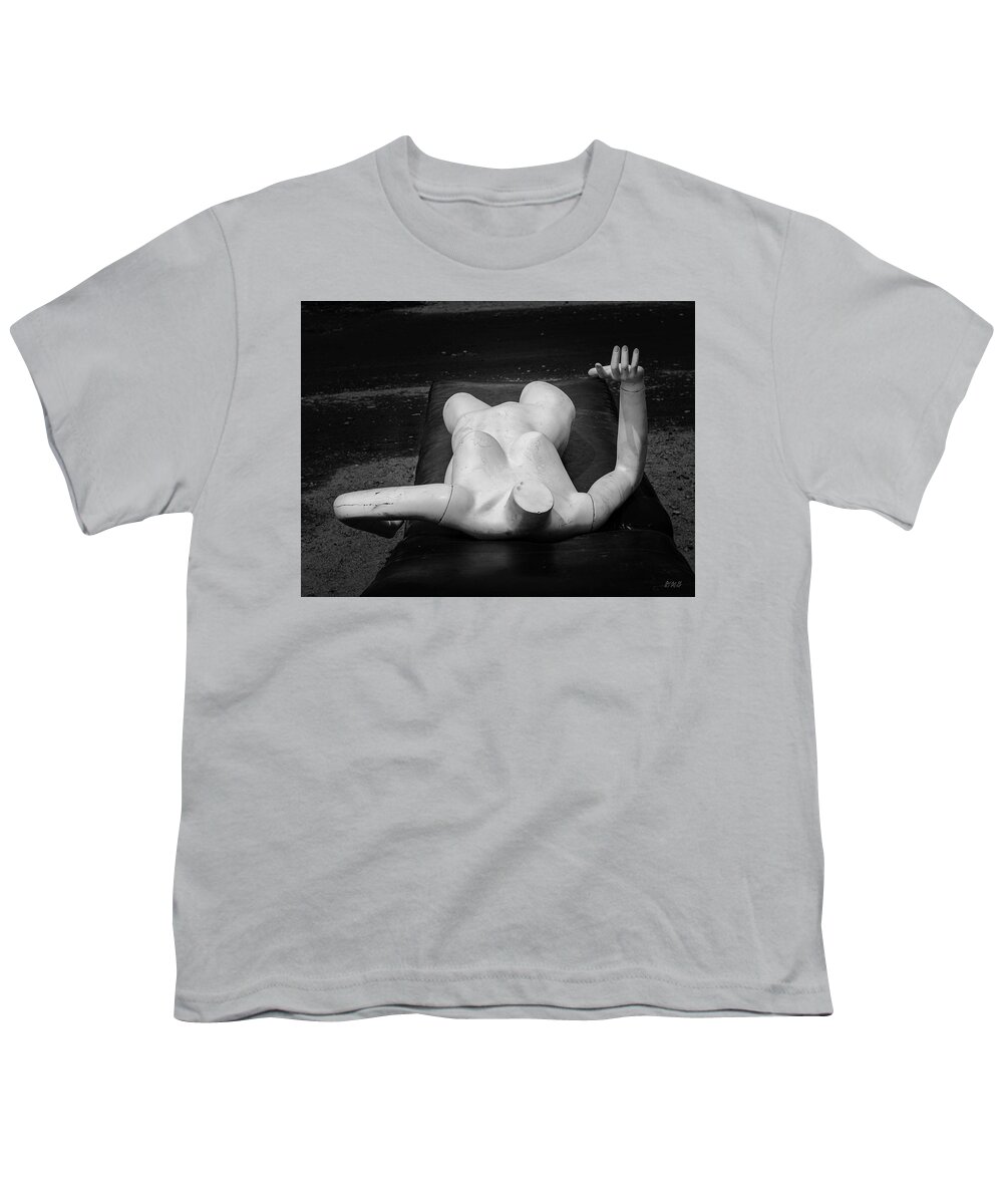 Abstract Youth T-Shirt featuring the photograph Reclining Mannequin II BW by David Gordon