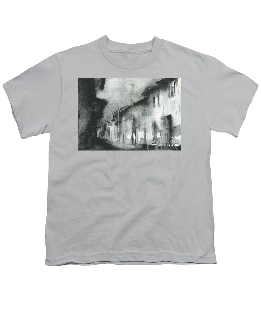 Art For House Youth T-Shirt featuring the painting Sacred Valley Street- Peru by Ryan Fox
