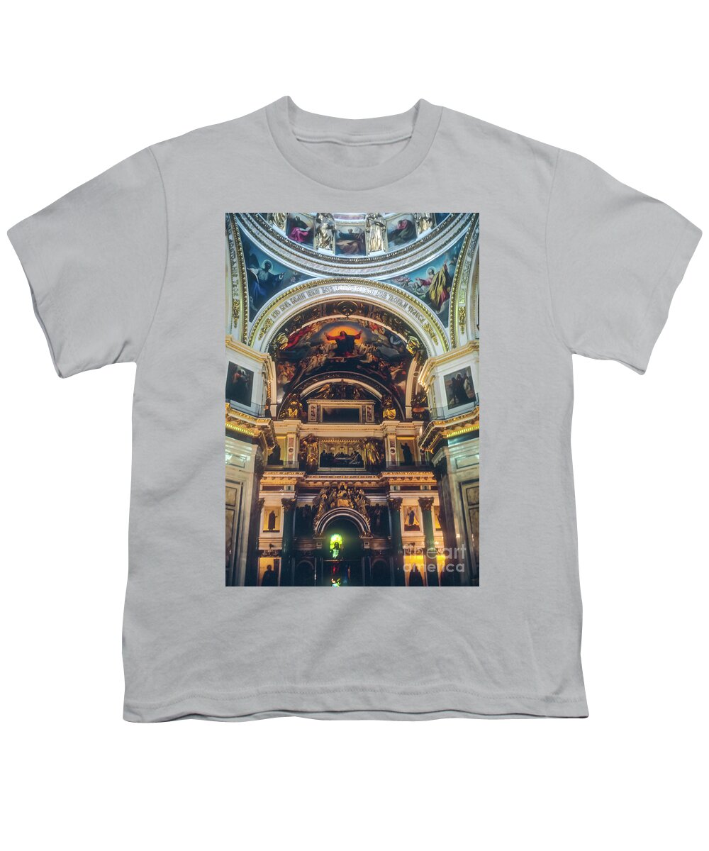 Saint Issac's Cathedral Youth T-Shirt featuring the photograph Saint Isaac's Cathedral Interior by Bob Phillips