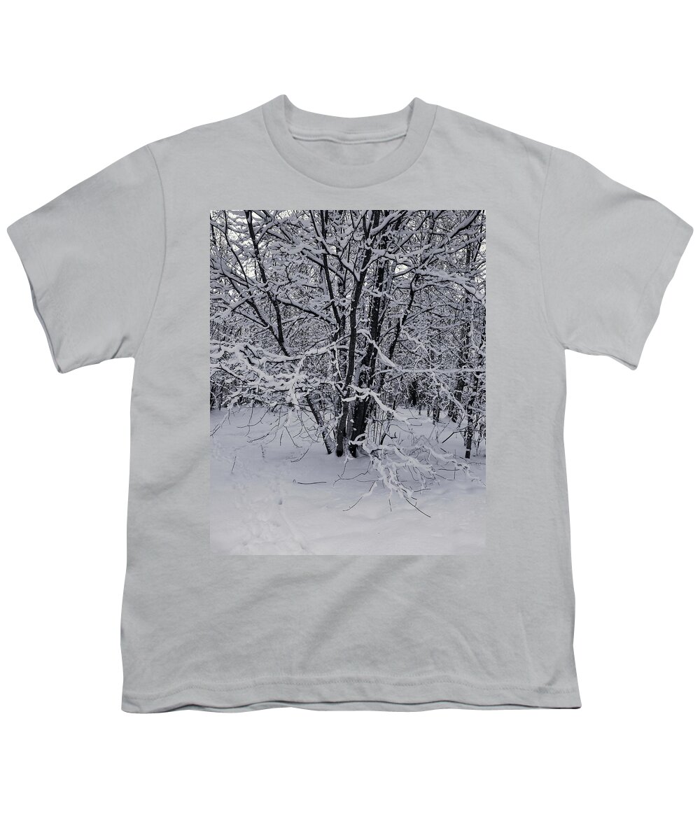 Finland Youth T-Shirt featuring the photograph Shy sunrise bw by Jouko Lehto