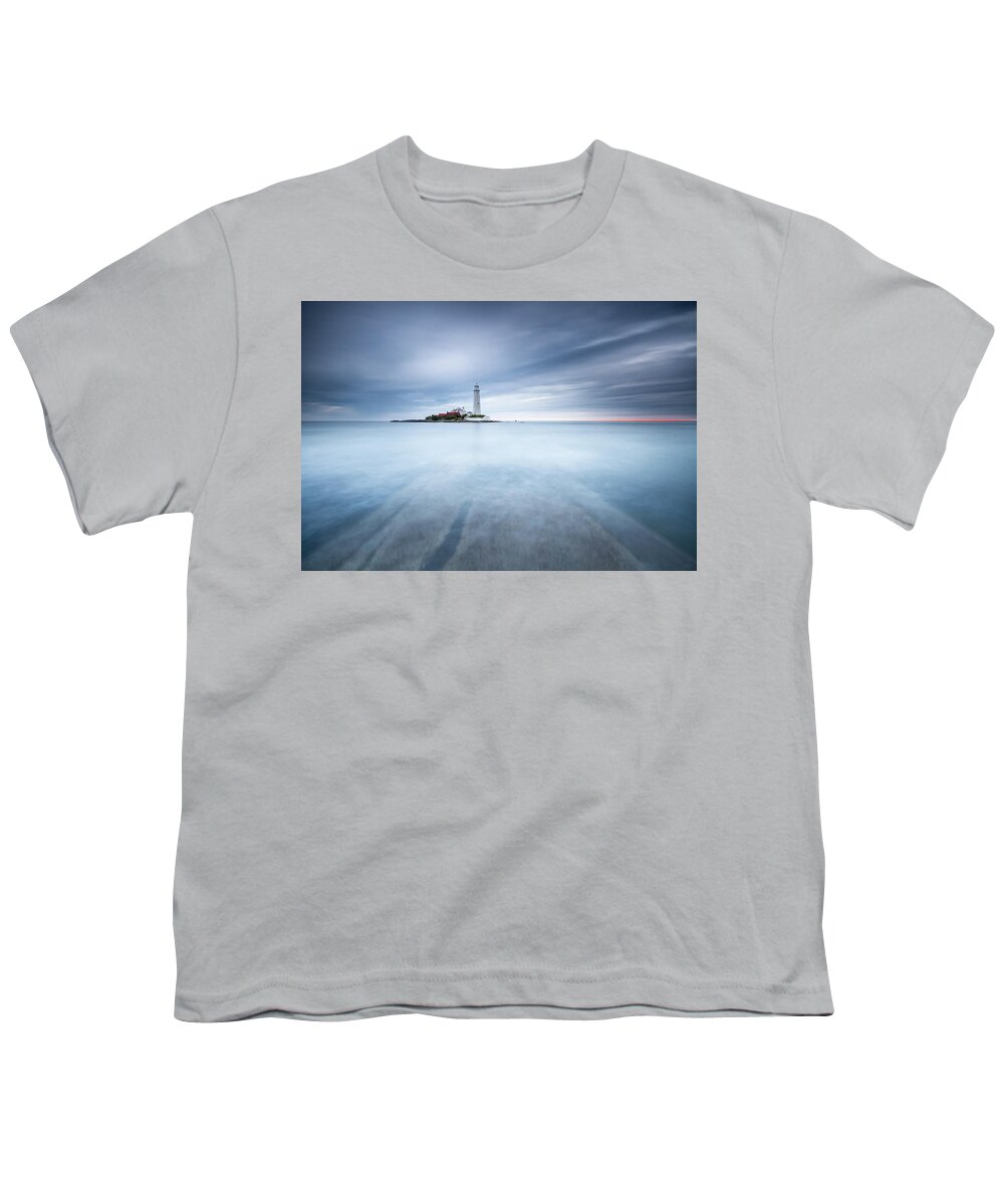 St Mary's Lighthouse Youth T-Shirt featuring the photograph Sliver - St Mary's Lighthouse by Anita Nicholson