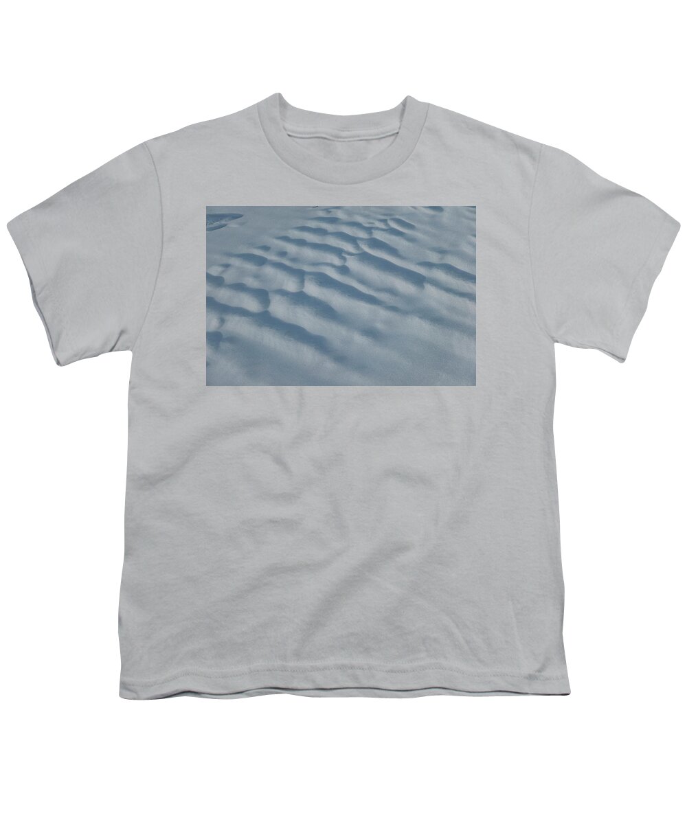 Texture Youth T-Shirt featuring the photograph Snowdrift Texture by Karen Rispin