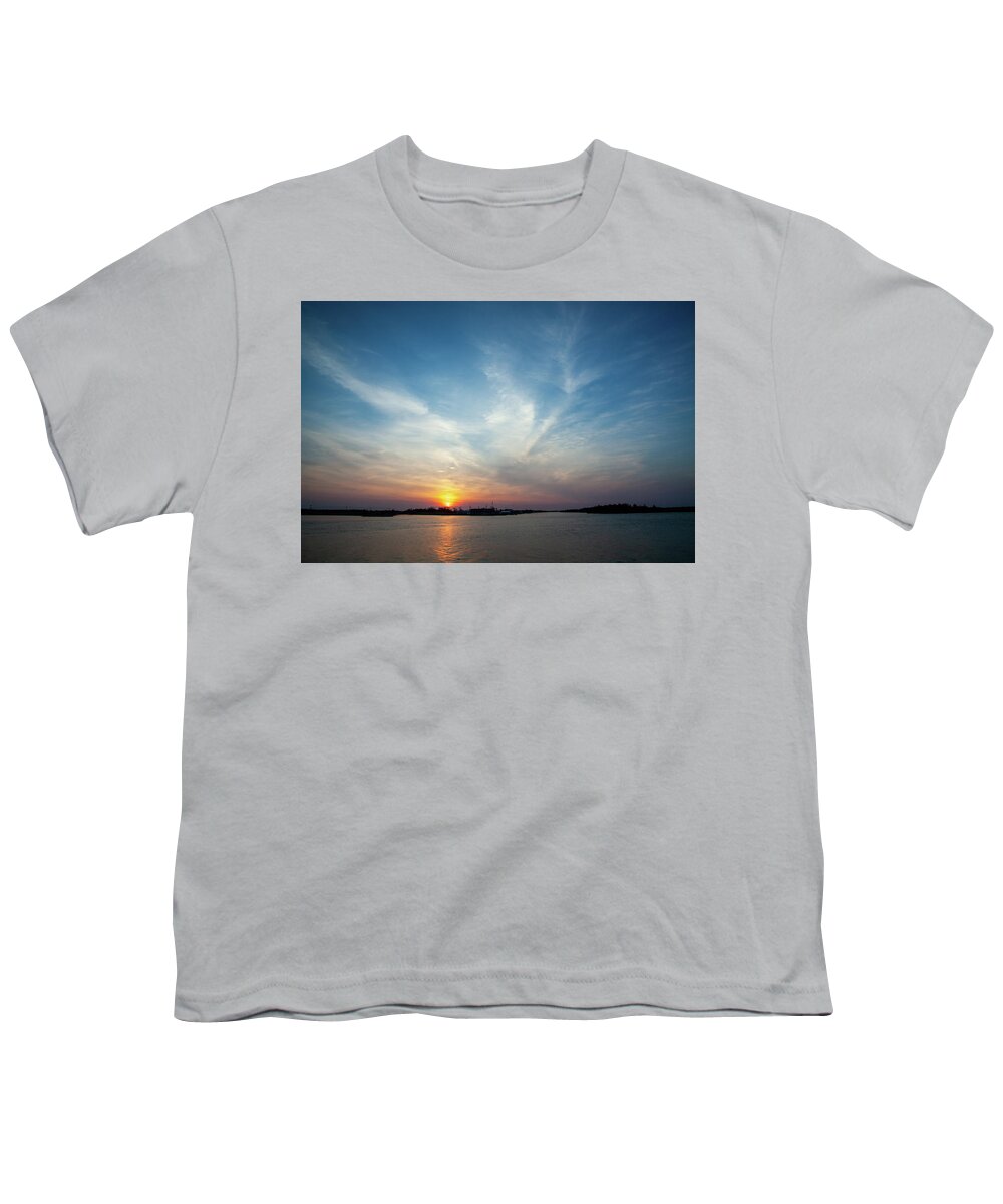 Lewes Delaware Youth T-Shirt featuring the photograph Sunset At Lewes by Karol Livote