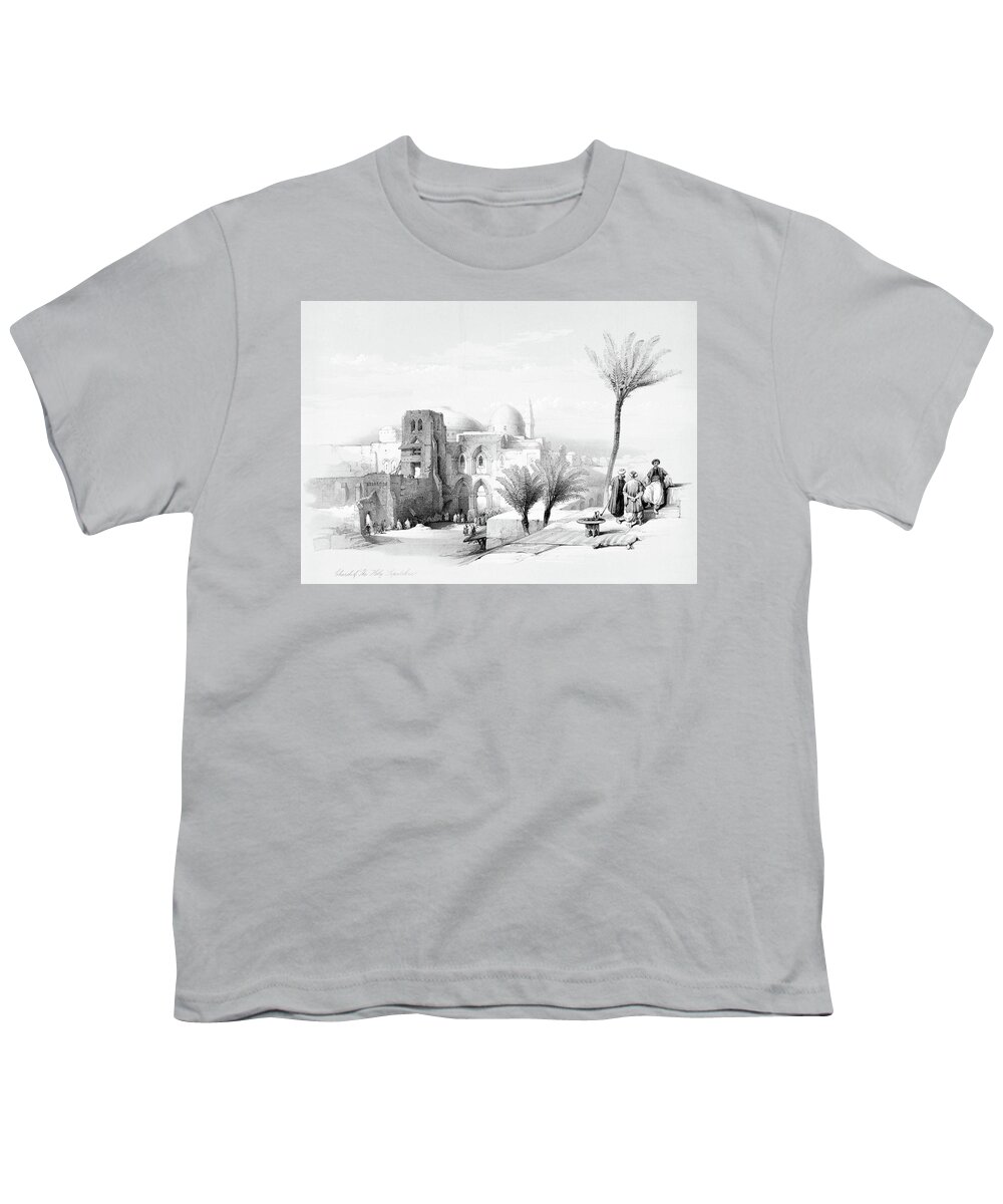 Exterior Youth T-Shirt featuring the photograph The Exterior of Holy Sepulchre by Munir Alawi