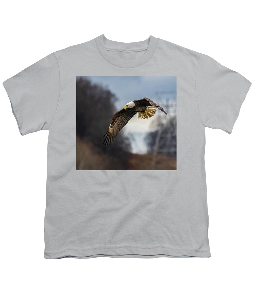 Eagle Youth T-Shirt featuring the photograph The Fisherman by Brian Shoemaker