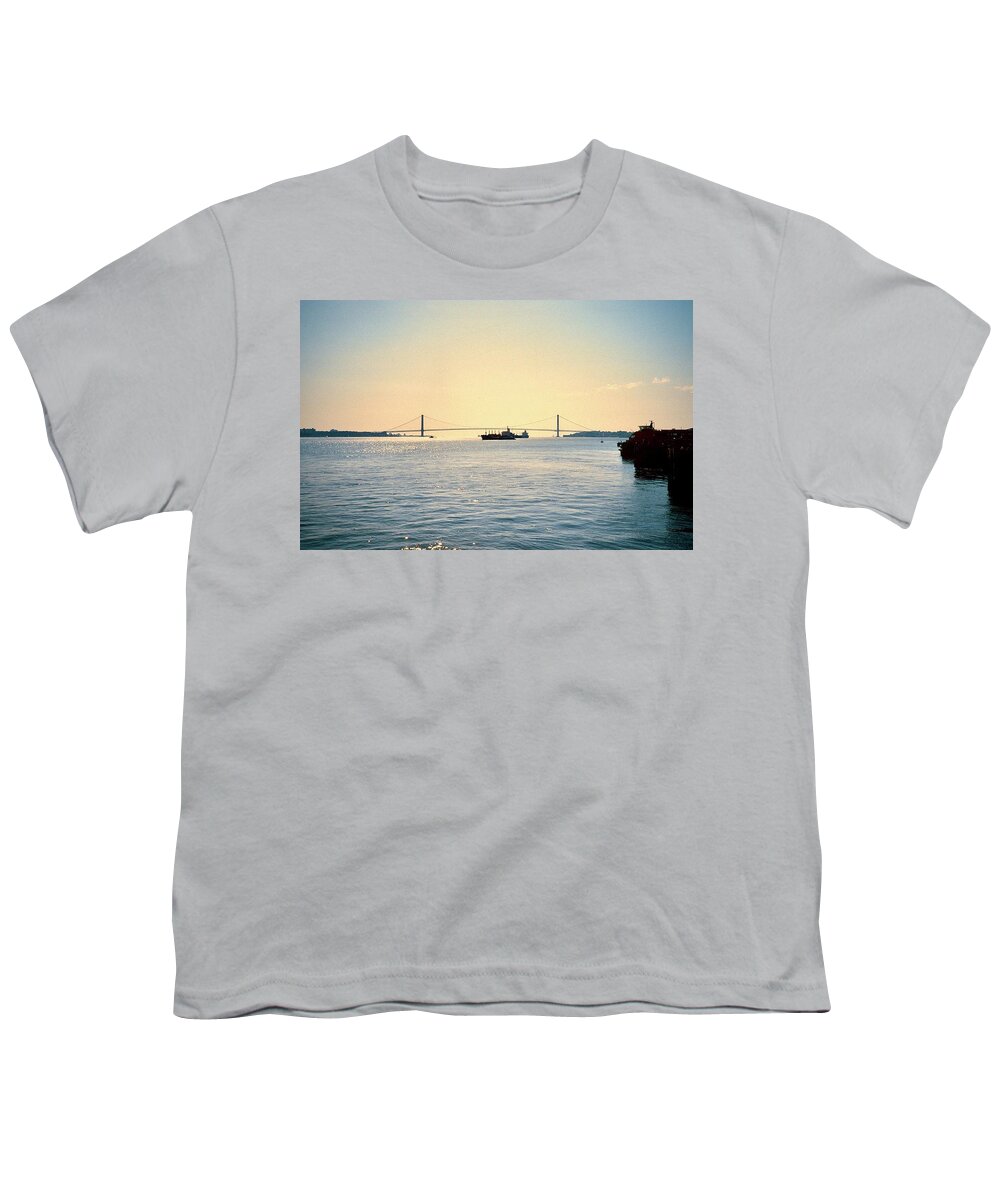Golden Gate Youth T-Shirt featuring the photograph The Golden Gate Bridge 1984 by Gordon James