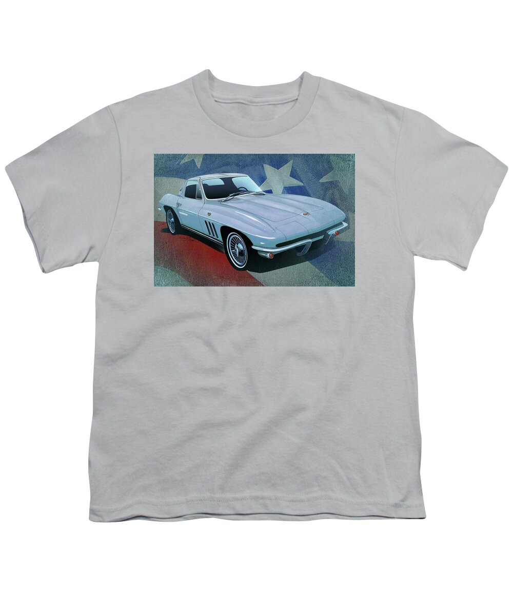 Art Youth T-Shirt featuring the mixed media The Original Stingray 1963 by Simon Read