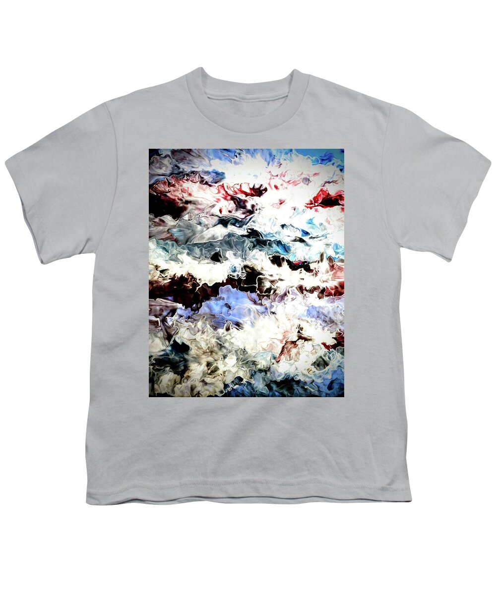 Water Youth T-Shirt featuring the painting The Rapids by Anna Adams