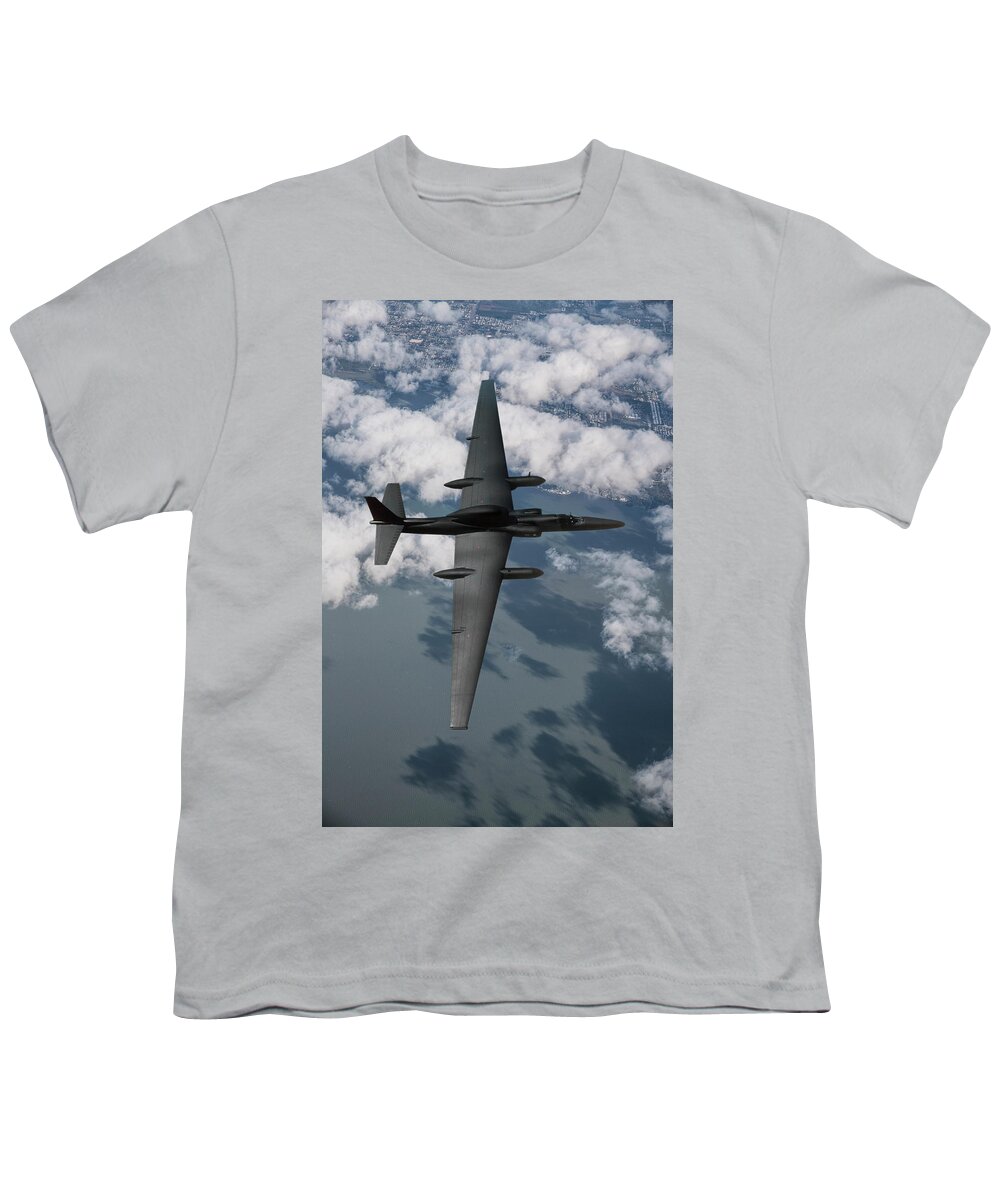 U.s. Air Force U-2 Youth T-Shirt featuring the digital art U.S. Air Foce U-2S Reconnaissance Aircraft by Erik Simonsen