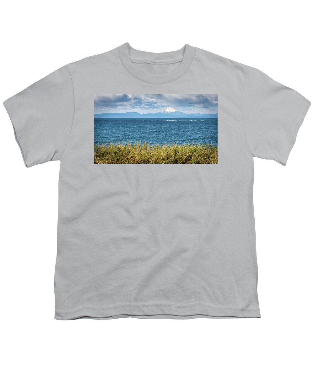 Fuji-san Youth T-Shirt featuring the photograph View from Miura by Bill Chizek