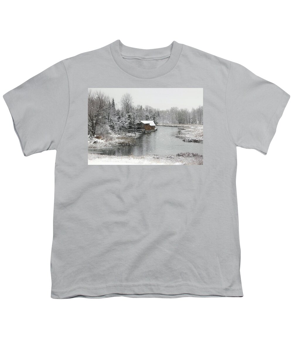 Usa Youth T-Shirt featuring the photograph Winter Day on Crooked River by Robert Carter