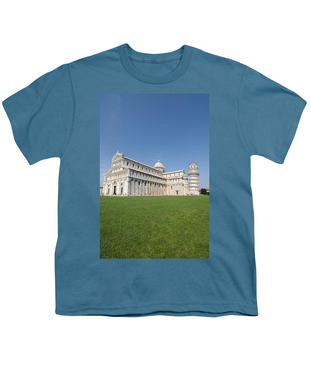Pisa Youth T-Shirt featuring the photograph Duomo and Leaning Tower of Pisa #1 by Jeremy Voisey
