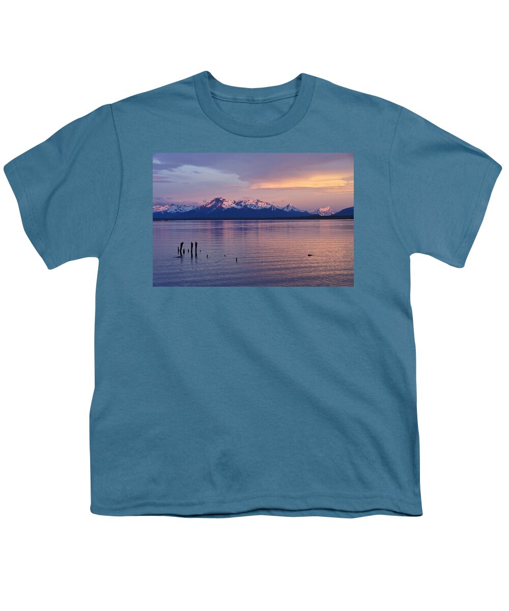Chile Youth T-Shirt featuring the photograph Sunrise over Ultima Esperanza #1 by Michele Burgess