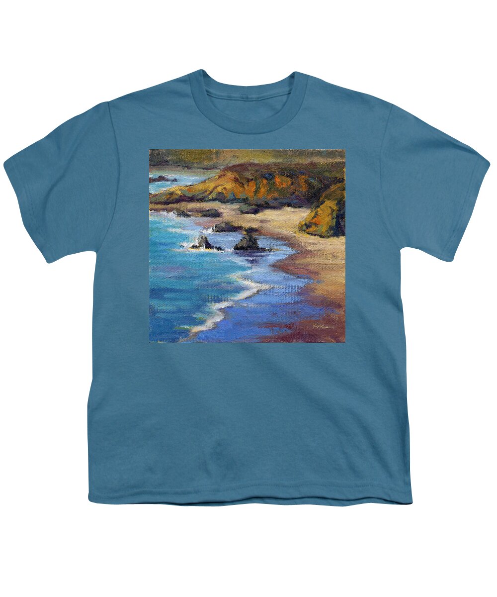 California Youth T-Shirt featuring the painting Coastal Cruising 2 by Konnie Kim