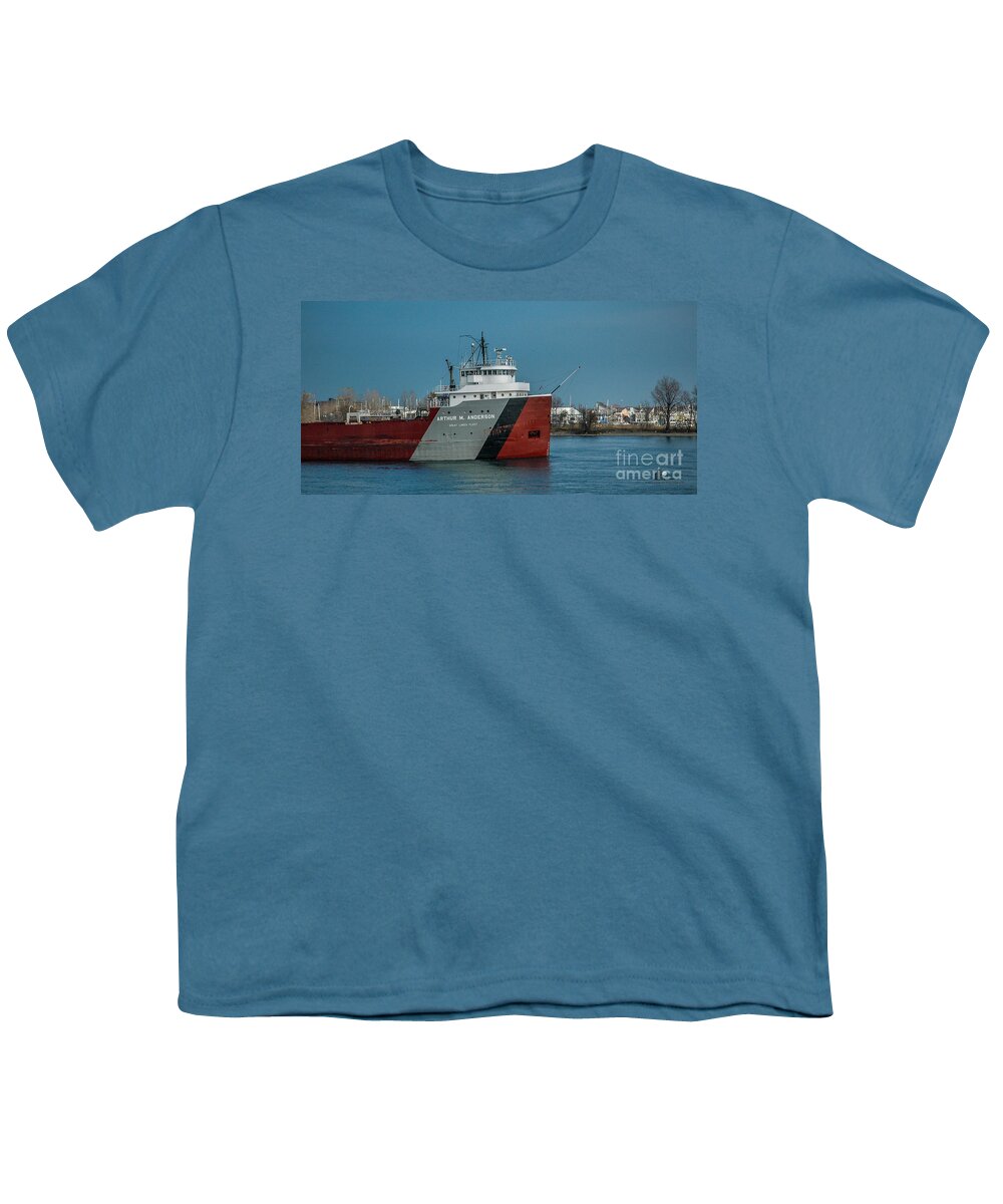 Ship Youth T-Shirt featuring the photograph Arthur M Anderson by Ronald Grogan