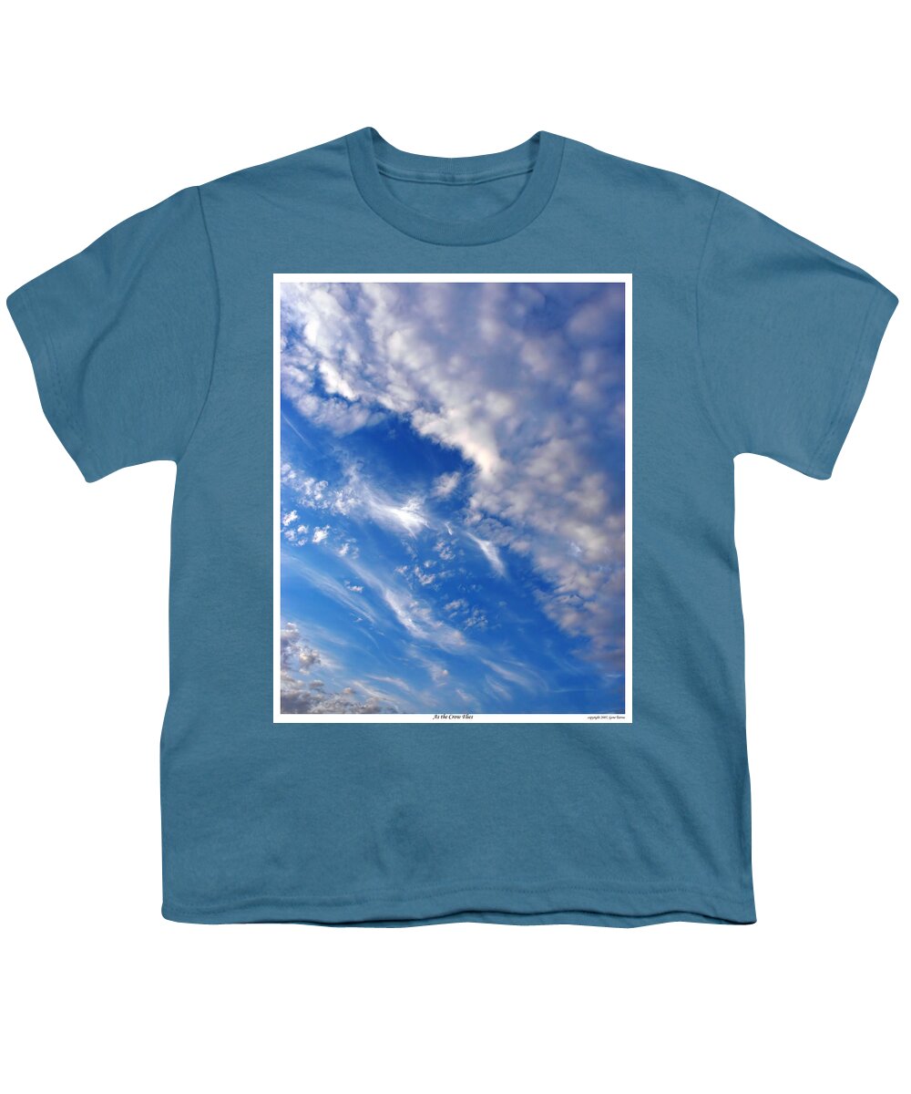 Sky Youth T-Shirt featuring the photograph As the Crow Flies by Gene Tatroe