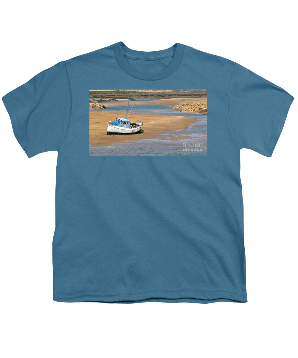 Boat Youth T-Shirt featuring the photograph Awaiting the Tide by Bel Menpes