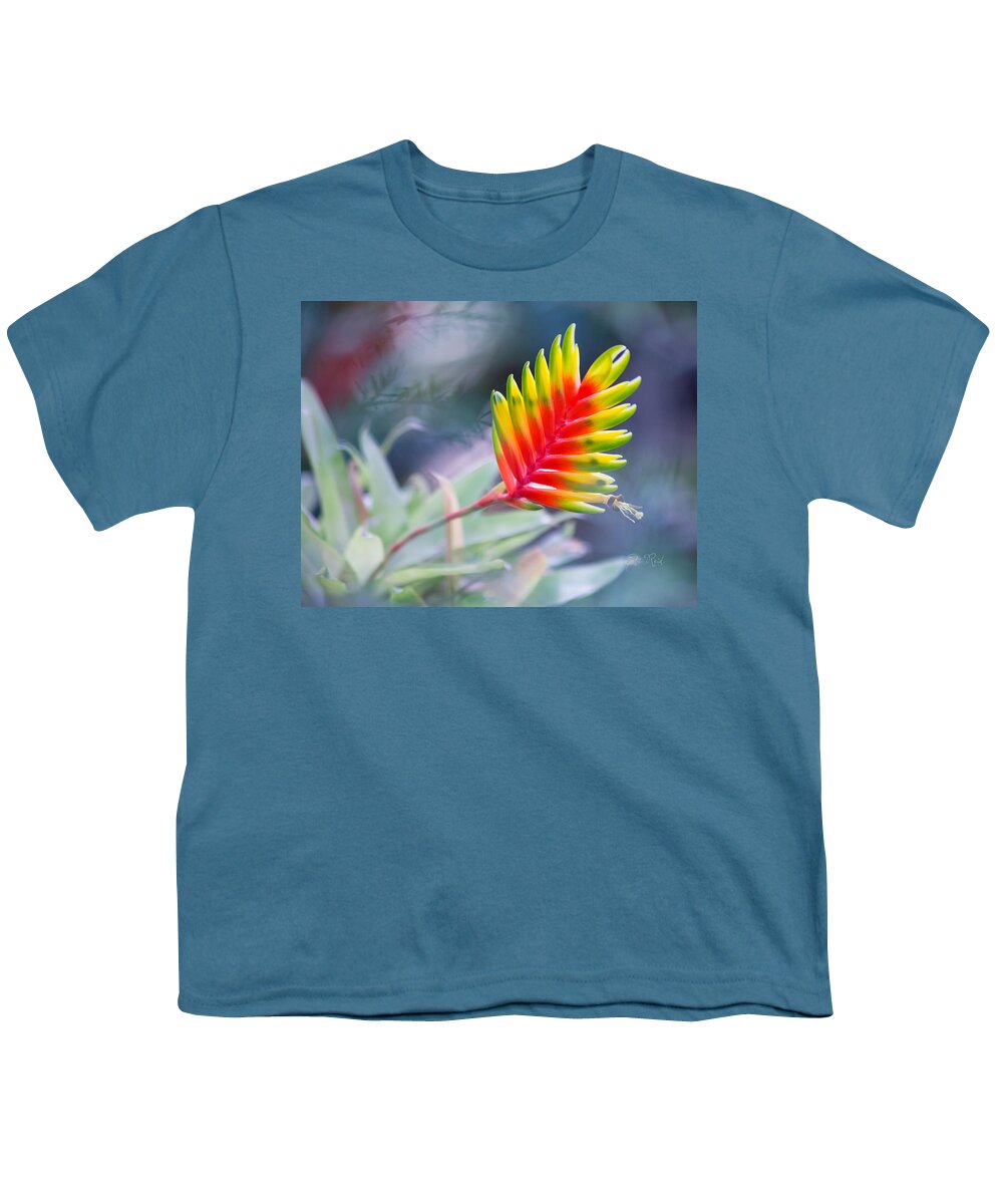 Bromeliad Youth T-Shirt featuring the photograph Bromeliad beauty by Eti Reid