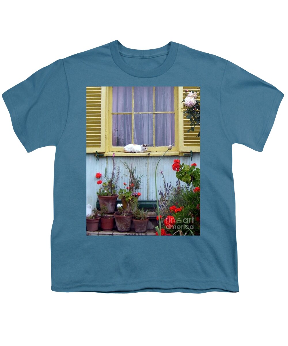 Catnap Youth T-Shirt featuring the photograph Catnap by Barbie Corbett-Newmin