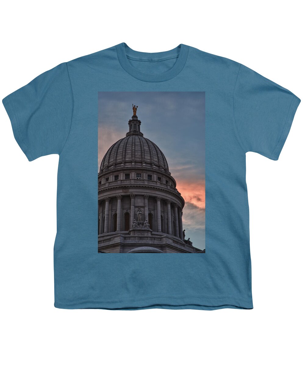 Clouds Youth T-Shirt featuring the photograph Clouds Over Democracy by Sebastian Musial