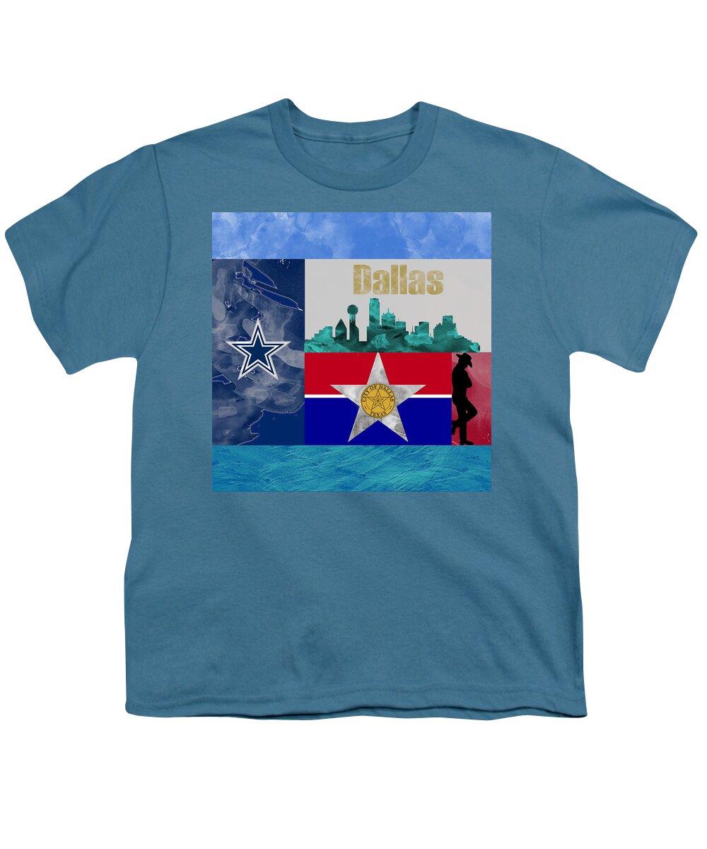 Dallas Youth T-Shirt featuring the photograph Dallas Skyline by Becca Buecher
