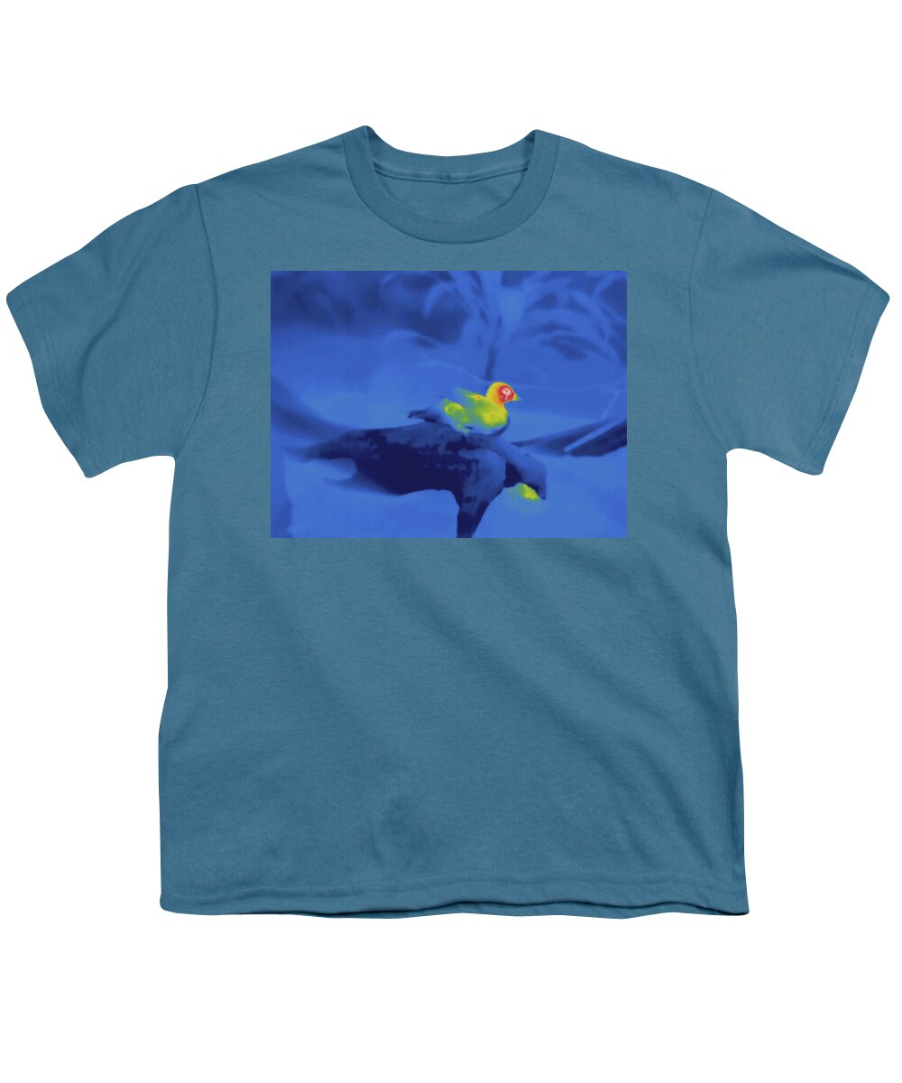 Thermography Youth T-Shirt featuring the photograph Duck, Thermogram by Science Stock Photography