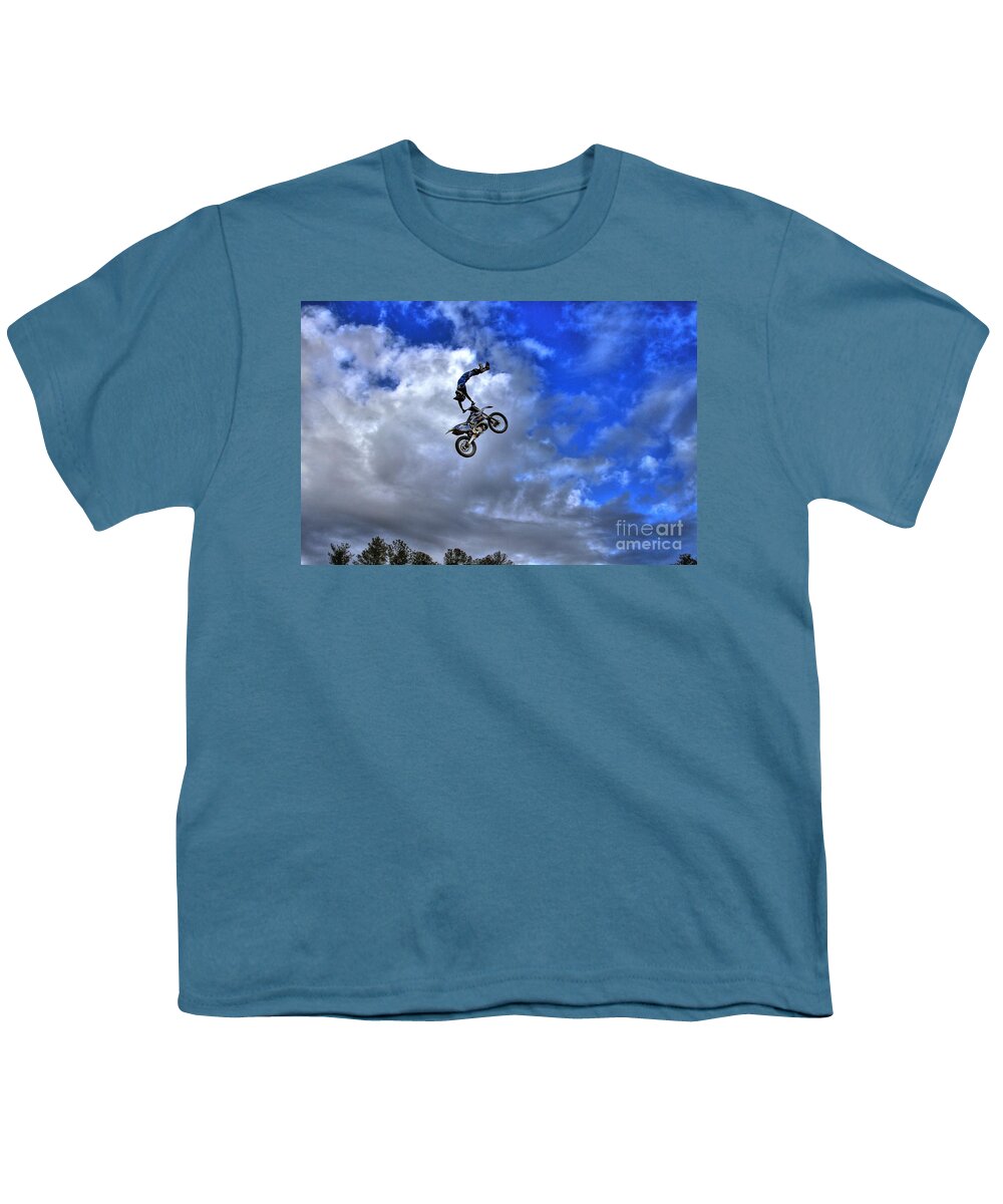 Reid Callaway Jumping Youth T-Shirt featuring the photograph Durhamtown Plantation Ray Bennett Flying High2 by Reid Callaway