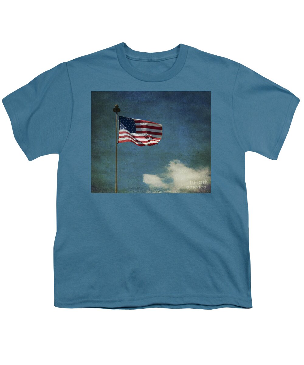 Lag Still Standing Youth T-Shirt featuring the photograph Flag - Still Standing Proud - Luther Fine Art by Luther Fine Art