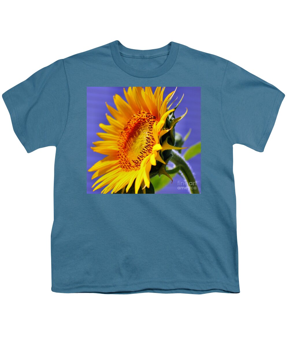 Sunflower Youth T-Shirt featuring the photograph Golden Sunflower by Judy Palkimas