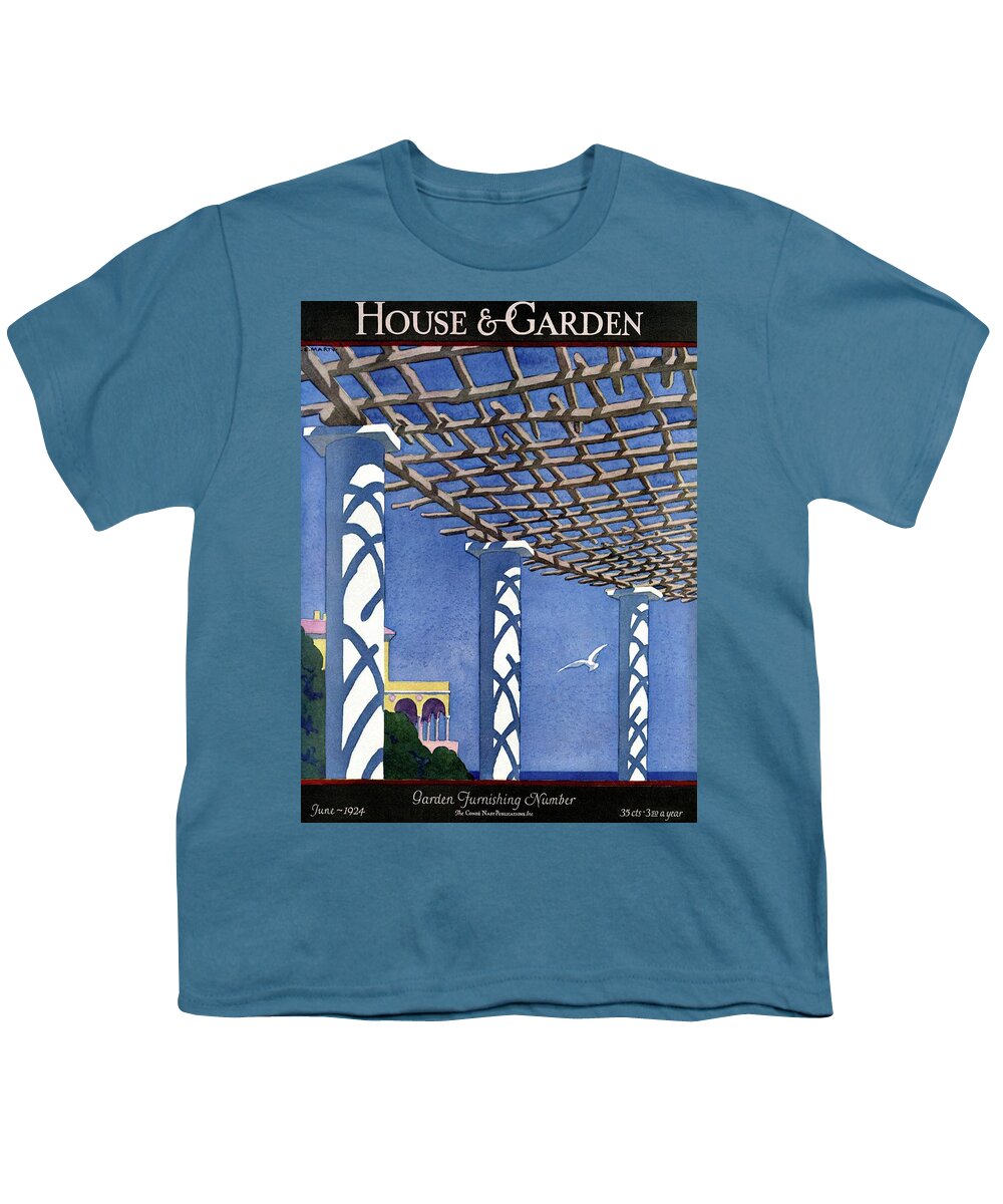House And Garden Youth T-Shirt featuring the photograph House And Garden Garden Furnishing Number Cover by Andre E. Marty